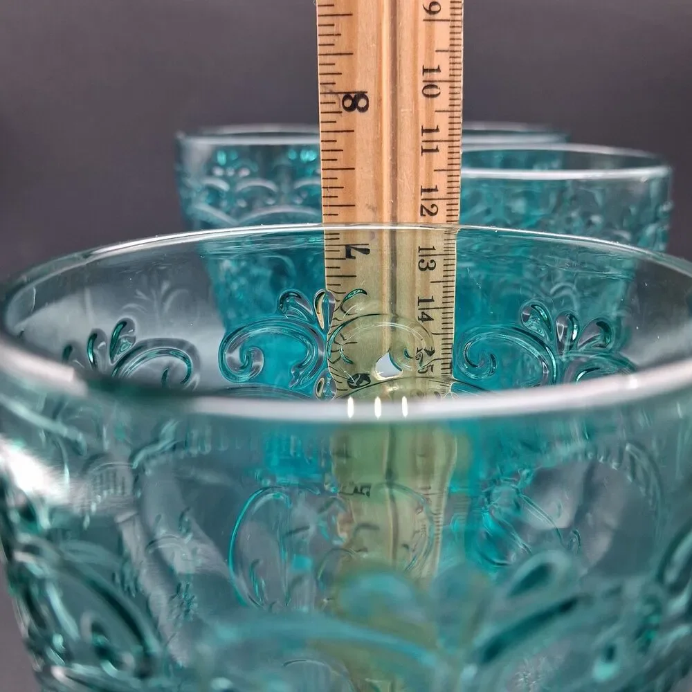 The Pioneer Woman Amelia 14.7 ounce Glass Set of 4 Teal Green